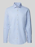 Koszule męskie - Koszula biznesowa o kroju regular fit z kołnierzykiem typu kent - miniaturka - grafika 1