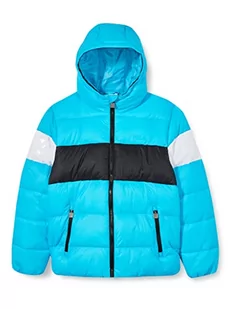 FILA Grayson kurtka chłopięca z kapturem, niebieski (scuba blue-black-bright white), 158 - Kurtki i płaszcze dla chłopców - miniaturka - grafika 1