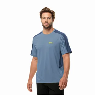 Męska koszulka szybkoschnąca Jack Wolfskin NARROWS T M elemental blue - S - Koszulki męskie - miniaturka - grafika 1