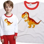 Piżamy dla dziewczynek - Piżama dziecięca Dino Dinozaur T Rex Tyranozaur 98/104 - VoloDonum - miniaturka - grafika 1