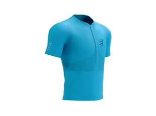 COMPRESSPORT Koszulka biegowa TRAIL HALF-ZIP FITTED SS TOP hawaiian/shaded ocean - Koszulki sportowe męskie - miniaturka - grafika 1