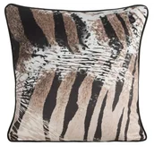 Poszewki na poduszki - Poszewka EUROFIRANY Eva 45 x 45 cm Brązowy - miniaturka - grafika 1