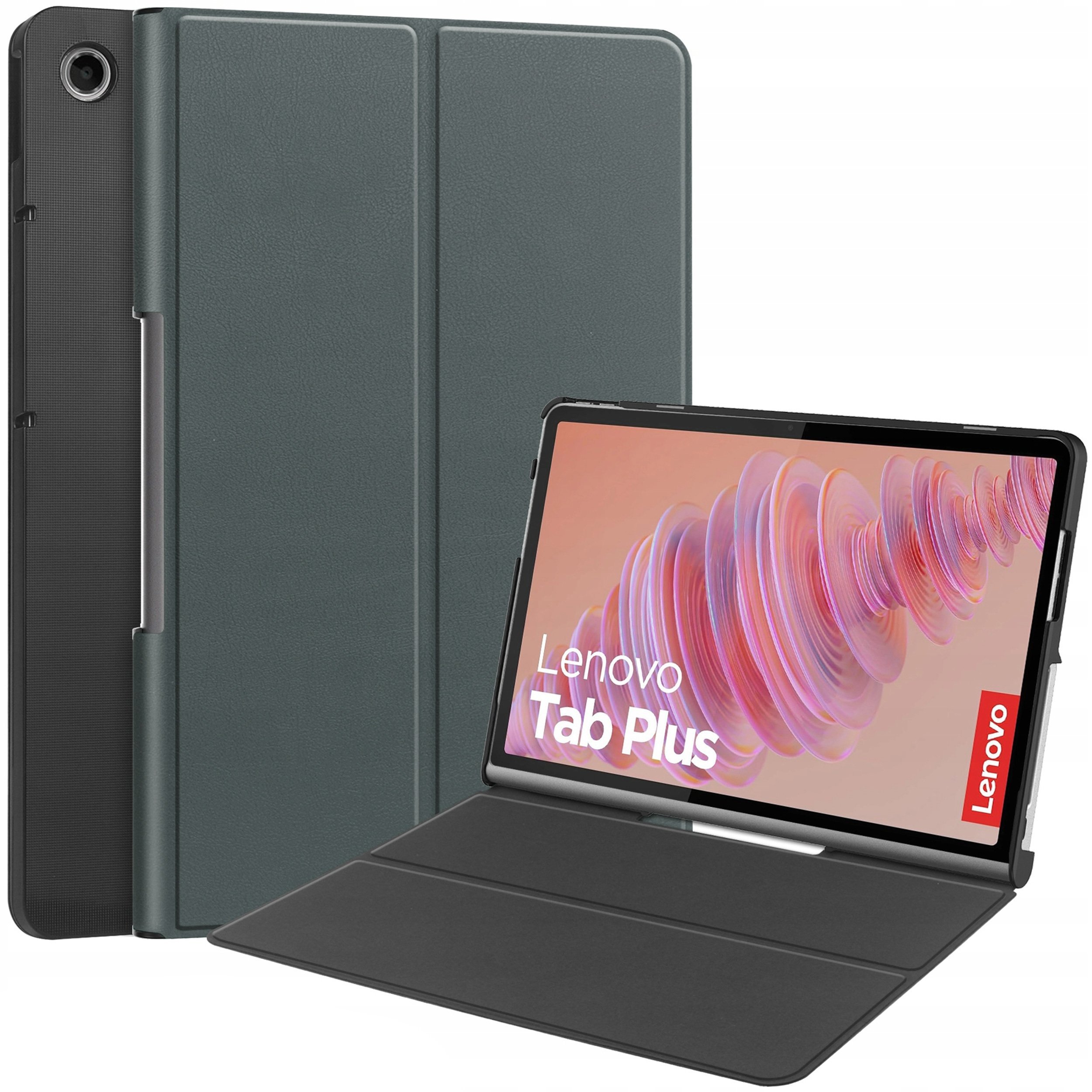 Etui na tablet 4kom.pl Etui Smart Case do Lenovo Tab Plus, ciemnozielone - ochronne z podstawką