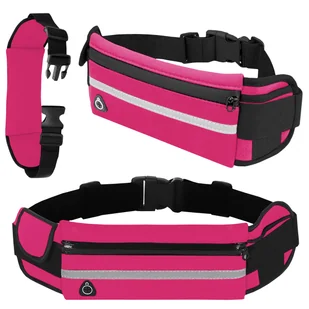 Etui sportowe na pas nerka na telefon do biegania (Różowe) - Nerki - miniaturka - grafika 1