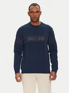 Bluzy męskie - Guess Bluza Z5GQ09 K6ZS1 Granatowy Regular Fit - miniaturka - grafika 1