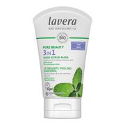 Peelingi i scruby do twarzy - Lavera - Pure Beauty 3 w 1, żel oczyszczający, peeling i maska, 125 ml - miniaturka - grafika 1