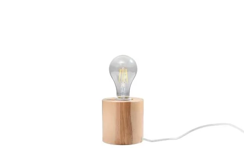 Sollux Lighting Lampa biurkowa SALGADO naturalne drewno PEACH PUFF