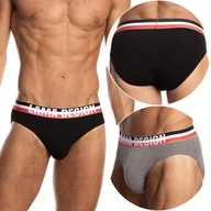 Majtki męskie - Slipy męskie BAWEŁNIANE 2-PAK dopasowane majtki LAMA 1051SD - XL - miniaturka - grafika 1