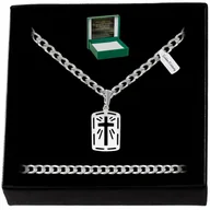 Biżuteria dla dzieci - SREBRNY NASZYJNIK NA KOMUNIĘ CHRZEST pr925 GRAWER - miniaturka - grafika 1