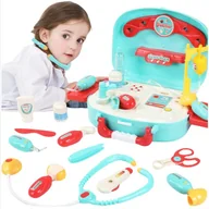 Zabawy w naśladowanie dorosłych - DUŻY ZESTAW LEKARSKI MAŁY DOKTOR W WALIZCE PREZENT NA ŚWIĘTA MIKOŁAJKI - miniaturka - grafika 1