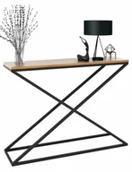 Konsole i sekretarzyki - Konsola w stylu loft czarny + dąb lancelot A5-E18 - miniaturka - grafika 1