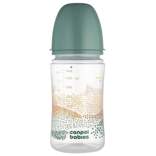 Canpol Babies Butelka antykolkowa EasyStart Mountains 240ml green - Butelki dla niemowląt - miniaturka - grafika 1