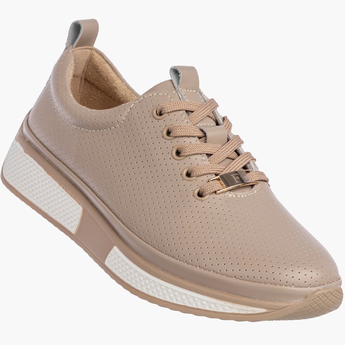 Sneakersy Damskie Buty Skórzane Półbuty Casual Beżowe Filippo DP6740/26 40