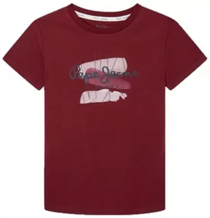 Koszulki i topy damskie - Pepe Jeans Niall Tee T-shirt damski, czerwony (burgundy), 8 Jahre - grafika 1