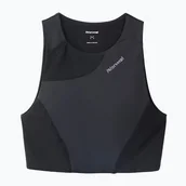 Sport OUTLET - Tank top do biegania damski NNormal Trail Cropped Top black - miniaturka - grafika 1