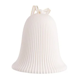 Zawieszka porcelanowa Dzwonek oświetlenie LED 11 x 11 x 12 cm - Oświetlenie świąteczne - miniaturka - grafika 1
