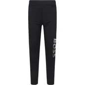 Spodnie sportowe damskie - BOSS Kidswear Legginsy MAILLE | Slim Fit - miniaturka - grafika 1