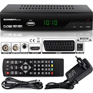 hd-line 2910 DVBT2 odbiornik Full HD 1080P 4K do TV (HEVC/H.265 HDMI SCART, USB 2.0, DVBT-2, DVB-T2, DVB T2, DVBT 2), reciver, odbiornik, czarny, Echosat 209 10 s. 2910echo - Tunery DVB-T - miniaturka - grafika 1