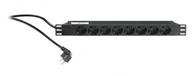Akcesoria do nagłośnienia - K&M 28670-000-55 19" Power box Listwa zasilająca rack czarny 28670-000-55 - miniaturka - grafika 1
