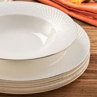 Serwisy obiadowe - Serwis Obiadowy Porcelanowy 6 Osób Bari Gold Villa Italia - miniaturka - grafika 1
