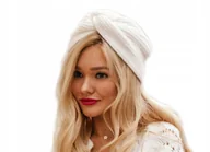 Czapki damskie - TURBAN CZAPKA BOHO WEŁNIANA CIEPŁA WOOLK SALMA - miniaturka - grafika 1