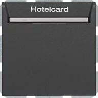 Gniazdka elektryczne - Hager Polo B.Kwadrat Łącznik przekaźnikowy na kartę hotelową antracyt mat 16409906 16409906 - miniaturka - grafika 1
