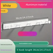 Inne - TEMU 1 szt. Aluminiowy wieszak ścienny, wieszak na ubrania z tyłu drzwi, prosta instalacja przyklejania / wykrawania Wieszak ścienny, wieszak na - miniaturka - grafika 1