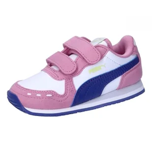 PUMA Cabana Racer SL 20 V INF, Unisex buty dziecięce, White-Lapis Lazuli-MAUVED out-Cool Cucumber, 22 EU, Puma White Lapis Lazuli Mauved Out Cool Cucumber, 22 EU - Buty dla dziewczynek - miniaturka - grafika 1