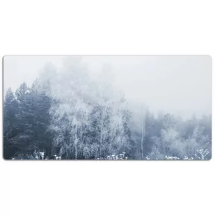 Mata ochronna z nadrukiem Zimowe drzewa 120x60 cm, Dywanomat - Podkładki na biurko - miniaturka - grafika 1