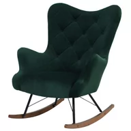 Fotele - Fotel LIDO bujany zielony, welurowy, kolor nóżek do wyboru - miniaturka - grafika 1