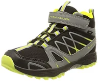 Buty dla chłopców - TOM TAILOR Chłopięce 4271102 buty do chodzenia, Black Grey Neon Yellow, 35 EU - miniaturka - grafika 1
