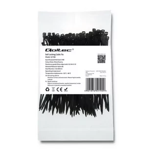 QOLTEC Opaski zaciskowe 2.5x100mm nylon UV 100szt. czarne (52190) - Pozostałe akcesoria sieciowe - miniaturka - grafika 2