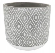 Donice - Doniczka Betonowa Na Kwiaty Etno 12,5 Cm Szara - miniaturka - grafika 1