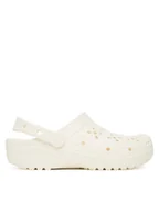 Klapki i japonki damskie - Crocs Klapki Classic Floral Cut-Out Clog 210927 Écru - miniaturka - grafika 1