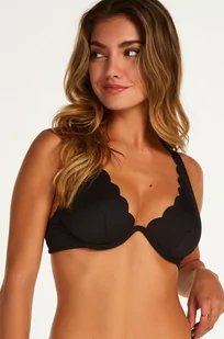 Hunkemöller Scallop biustonosz bikini bez wkładek z fiszbinami Czarny - Stroje kąpielowe - miniaturka - grafika 1