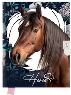 Notesy i bloczki - Happy Color Pamiętnik z kłódką 80 kartek Horse - artykuł papierniczy - miniaturka - grafika 1