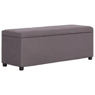 Ławki do przedpokoju - vidaXL Ławka ze schowkiem, 116 cm, taupe, poliester vidaXL - miniaturka - grafika 1