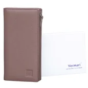 Portfele - Portfel damski Skórzany VerMari Morbido Śliwkowy - miniaturka - grafika 1