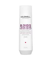 Szampony do włosów - Goldwell Dualsenses Blondes&Highlights, szampon neutralizujący do włosów blond, 250 ml - miniaturka - grafika 1