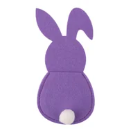 Obrusy i serwetki - Komplet etui filcowe na sztućce zając 15 x 7,4 cm fioletowy 4 sztuki - miniaturka - grafika 1