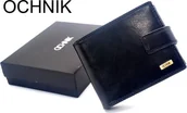 Portfele - OCHNIK OCHNIK czarny skórzany portfel męski SL-191-99 SL 191 99 - miniaturka - grafika 1