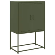 Szafki RTV - vidaXL Szafka pod telewizor oliwkowa zieleń 68x39x60,5 cm stal - miniaturka - grafika 1