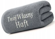 Ręczniki - RĘCZNIK FROTTE KĄPIELOWY PLAŻOWY 70x140 TWÓJ WŁASNY HAFT IMIE WF SIŁOWNIA - miniaturka - grafika 1