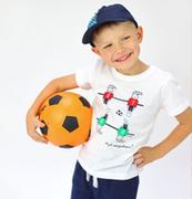 Piłka nożna - T-shirt z krótkim rękawem dla chłopca, z piłkarzykami, biały 3-8 lat - miniaturka - grafika 1