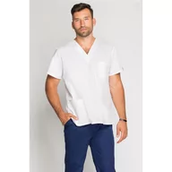 Odzież medyczna - Bluza medyczna męska biała Rozmiar: S - miniaturka - grafika 1