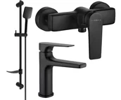 Zestawy baterii łazienkowych - Mexen Lynx DF62 zestaw prysznicowy, czarny - 745904DF62-70 - miniaturka - grafika 1