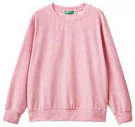Bluzy damskie - United Colors of Benetton Damska bluza z kapturem G/C M/L 3oqtd103p z siateczką, głęboki różowy 08c, S, Głęboki róż 08c, S - miniaturka - grafika 1