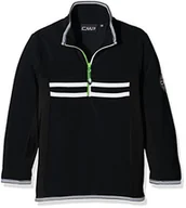 Kurtki i płaszcze dla chłopców - CMP chłopięca funkcyjna bluza polarowa z kołnierzem, czarny, 176 3G28134_U901_176 - miniaturka - grafika 1