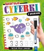 Książki edukacyjne - Kolorowe cyferki z pisakiem. Piszę i zmazuję od 5 - miniaturka - grafika 1