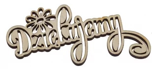 Dekor drewniany napis Ślub Dziękujemy 15 cm - Bombki - miniaturka - grafika 1